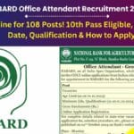 NABARD Office Attendant Recruitment 2024